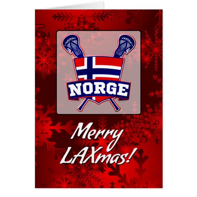 Norge Norge Lacrosse julkort Hälsningskort (Framsidan)