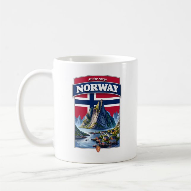 Norge Norge Skandinavien Europe Kaffemugg (Vänster)
