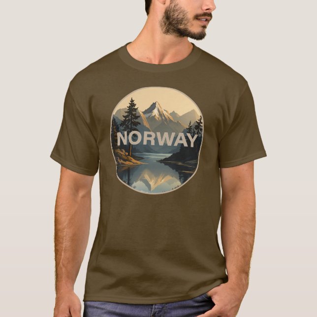 Norge Norge Skandinavien Europe T Shirt (Framsida)