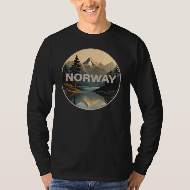 Norge Norge Skandinavien Europe T Shirt (Framsida)