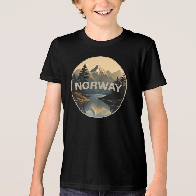 Norge Norge Skandinavien Europe T Shirt (Framsida)