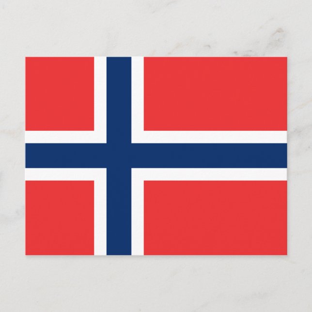 Norge - Norges flagga Vykort (Framsida)