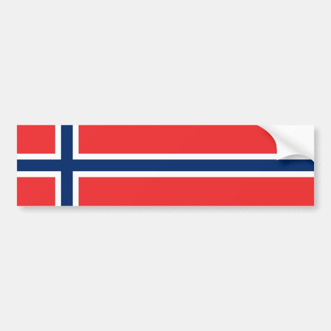 Norge - norsk flagga bildekal (Framsidan)