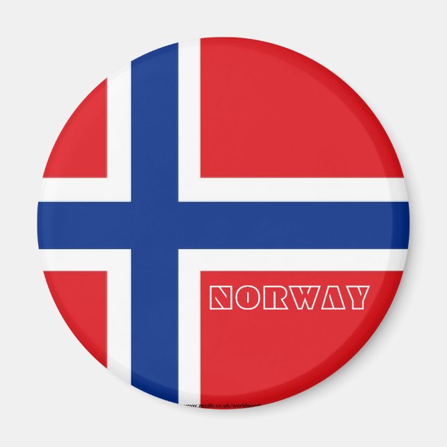 Norge, norsk flagga magnet (Framsidan)