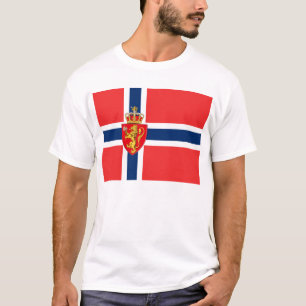 Norge, norsk flagga, med jackande av arm t shirt