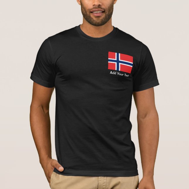 Norge - norsk flagga tee shirt (Framsida)