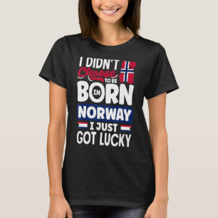 Norge Norsk Norge Flagga I Har Lucky 1 T Shirt