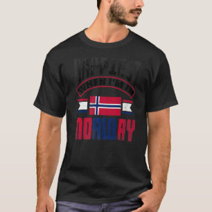 Norge Norsk Norge Lyckligast När Jag Är I Norge T Shirt