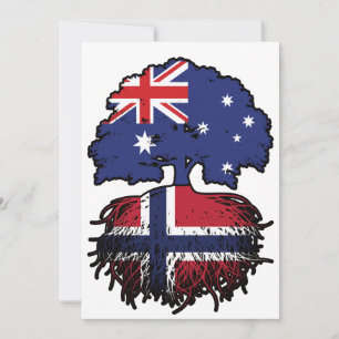 Norge Norska Australien Träd Roots Inbjudningar