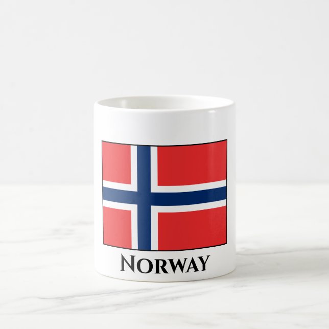 Norge (norska) Flagga Kaffemugg (Center)