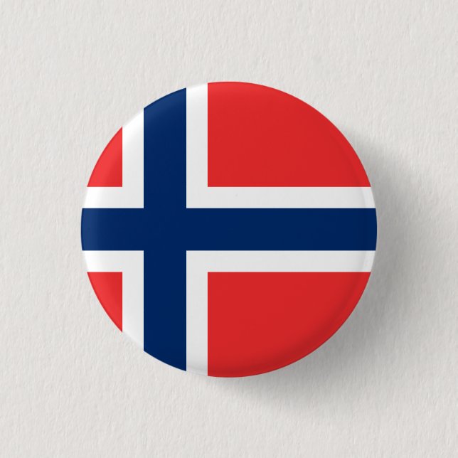 Norge (norska) Flagga Knapp (Framsida)