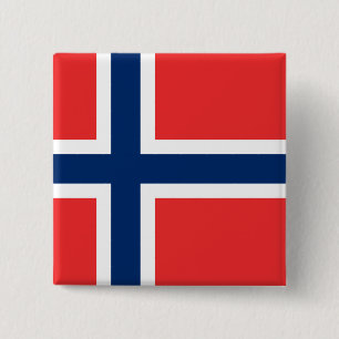 Norge (norska) Flagga Knapp