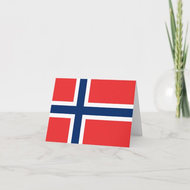 Norge (norska) Flagga Kort (Framsida)