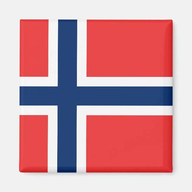 Norge (norska) Flagga Magnet (Framsidan)