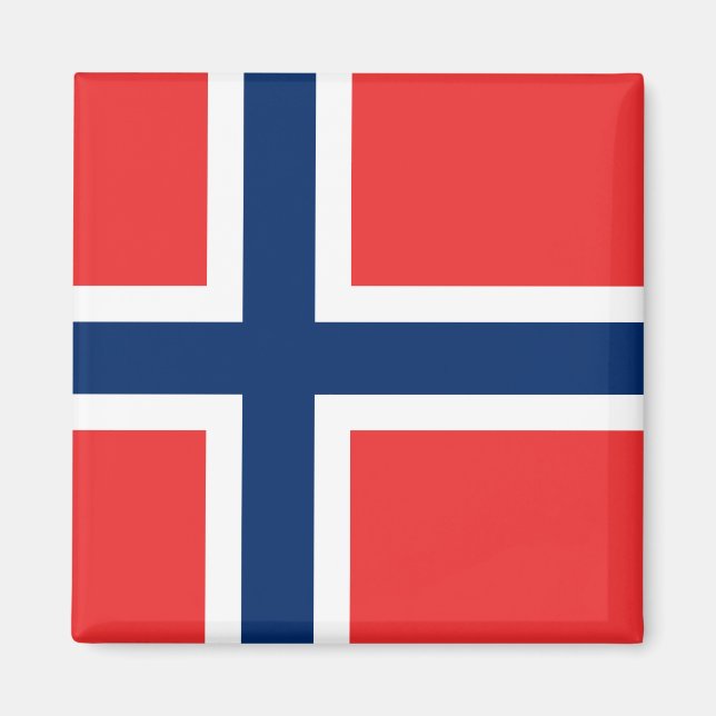 Norge - Norska Flagga Magnet (Framsidan)