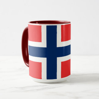 Norge, norska flagga, med jackande av arm mugg