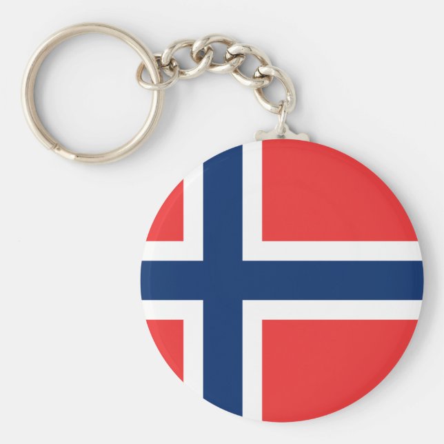 Norge (norska) Flagga Nyckelring (Framsidan)