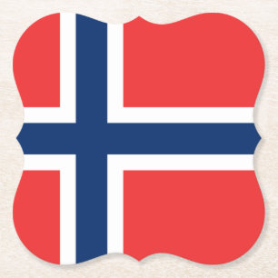 Norge (norska) Flagga Underlägg Papper