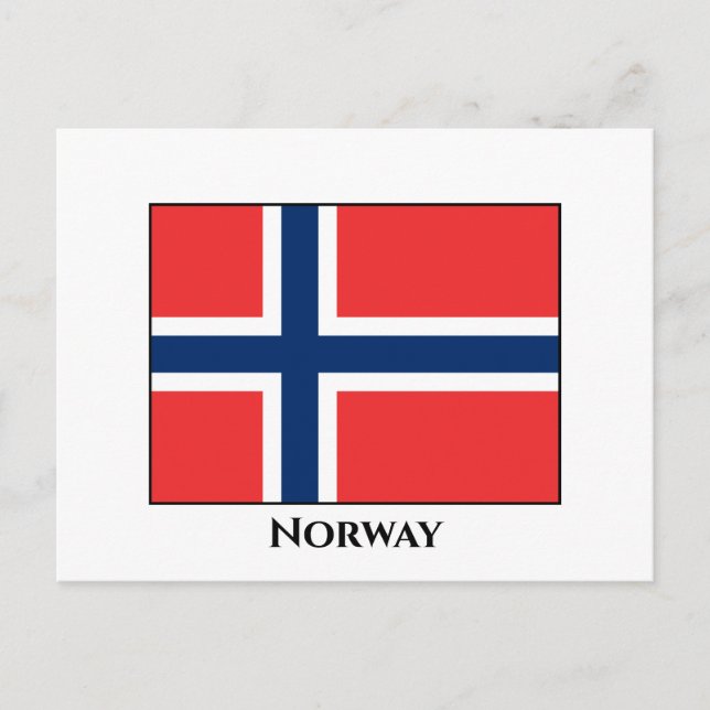 Norge (norska) Flagga Vykort (Framsida)
