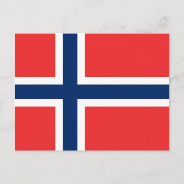 Norge (norska) Flagga-vykort Vykort (Framsida)