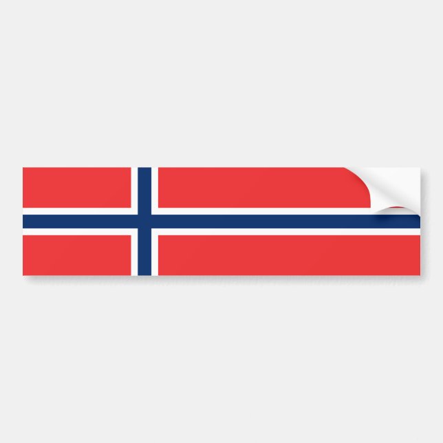Norge/Norska flaggan Bildekal (Framsidan)
