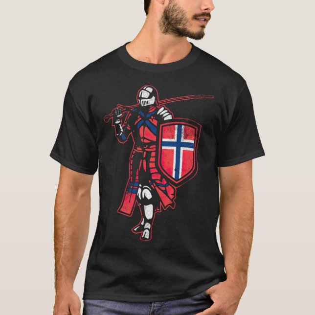Norge norska Knight T Shirt (Framsida)