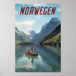 Norge Norska Vintage resor Poster