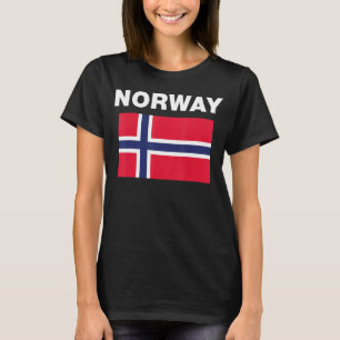 Norge Norskt Flagga T Shirt