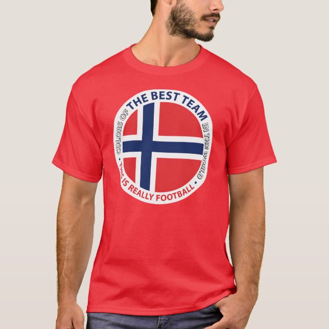 Norge Norway Art Shield Tee Shirt (Framsida)