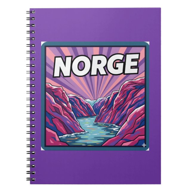 Norge Norway Geirangerfjords Fjords Notebook Anteckningsbok (Framsidan)