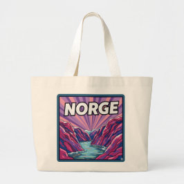 Norge Norwegian Geirangerfjords Fjords Tote Bag Jumbo Tygkasse
