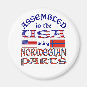 Norge och norsk flagga magnet