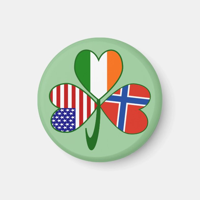 Norge och norsk flagga magnet (Framsidan)