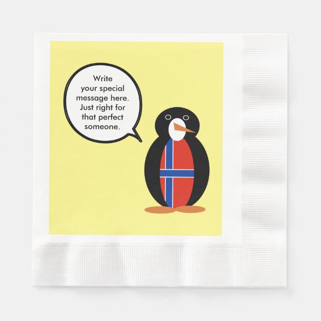 Norge och Personlig Penguin Pappersservett (Framsidan)