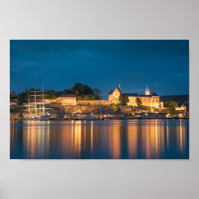 Norge Oslo Akershus fästress Poster (Framsidan)