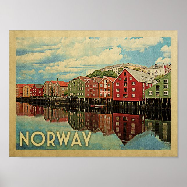 Norge Poster Vintage resor Poster (Framsidan)
