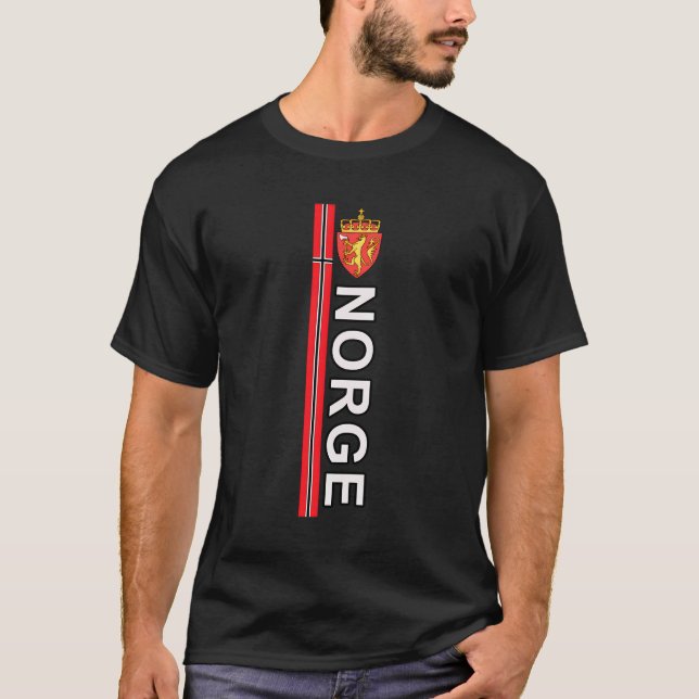 Norge Pride Hoodie Norsk Flagga Sporty Pullover T Shirt (Framsida)