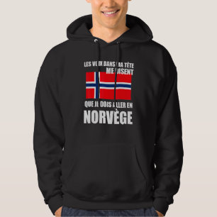 Norge Proverb Norska Flagga Hoodie