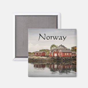Norge Red Cabin Magnet