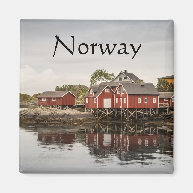 Norge Red Cabin Magnet (Framsidan)