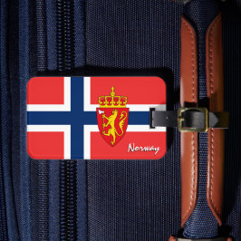 Norge resgodsmärkning, patriotiska norska Flagga Bagagebricka