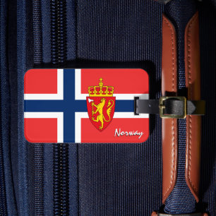 Norge resgodsmärkning, patriotiska norska Flagga Bagagebricka