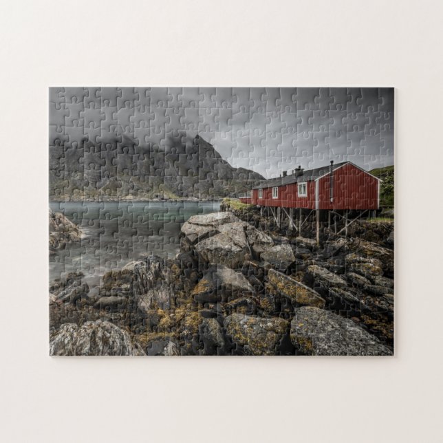 Norge Röda Stugan Pussel (Horisontell)