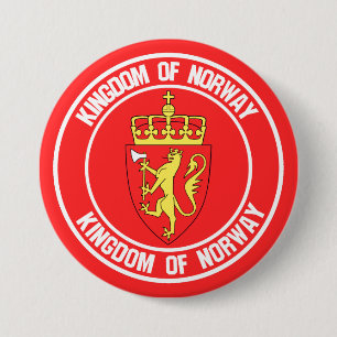 Norge Round Emblem Knapp