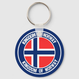 Norge Round Emblem Nyckelring
