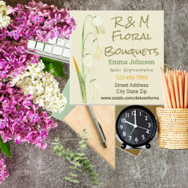 Norge Sage Drooping Lilies Fyrkantigt Visitkort