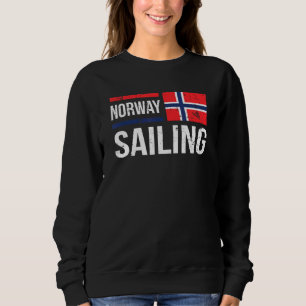 Norge Sailing Flagga Sailors Boat Match Team Tävli T Shirt