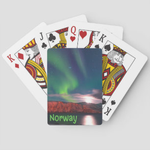 Norge Scandinavian Northern Ljus Red Cliffs Casinokort
