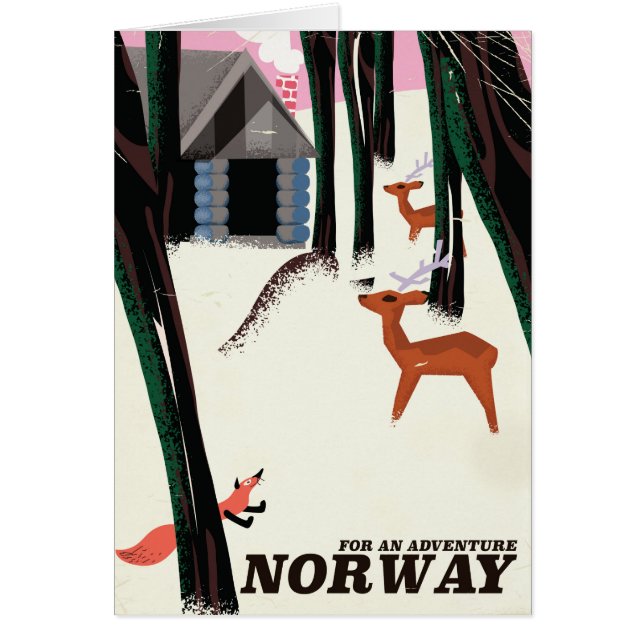 Norge seriefigur reseinlägg hälsningskort (Framsidan)