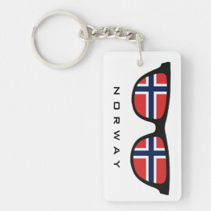 Norge Shades anpassningsbar text och nyckelring fä